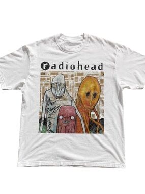 Gildan White Graphic Band T-Shirt